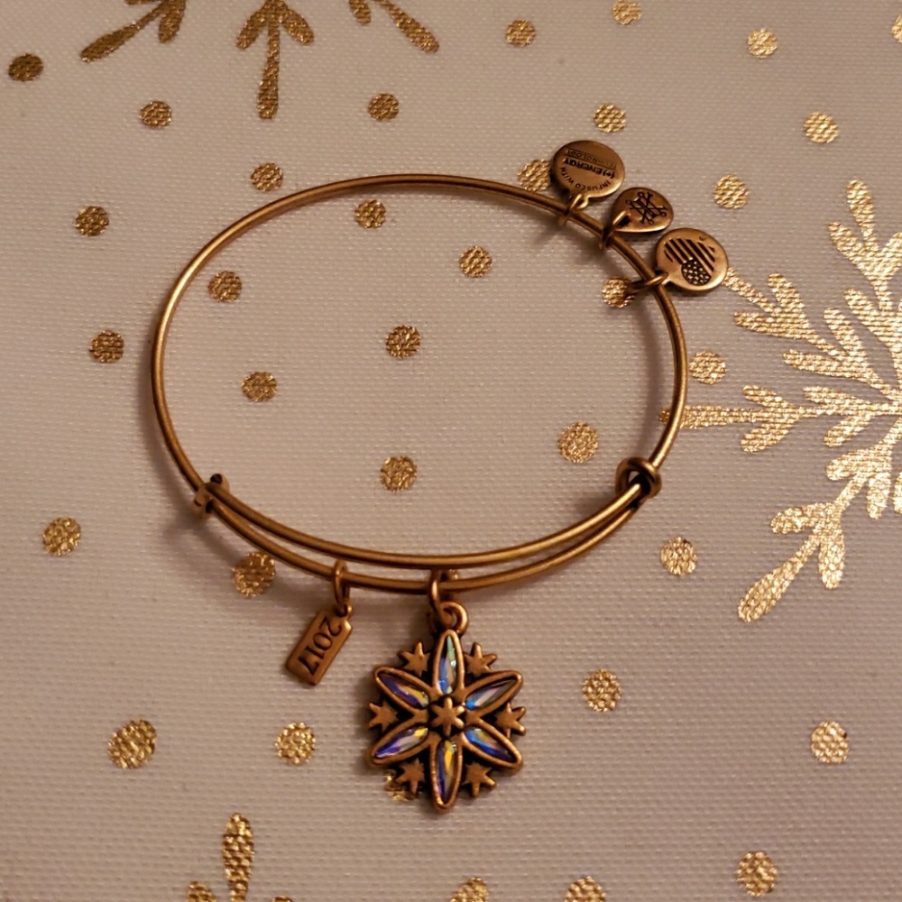 Alex and Ani Snowflake Charm Bangle